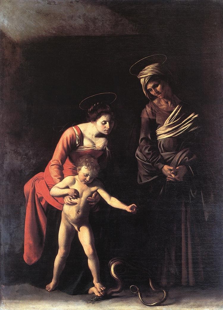 Caravaggio Madonna with the Serpent